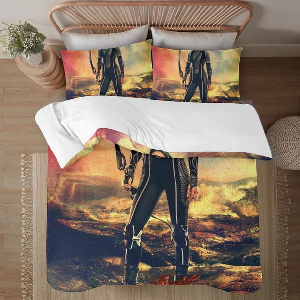 The Hunger Games 3-Piece Bedding Set For Kids Boys Girls Adult Cartoon Warm Cute Fashion Holiday Present Gift Bed Sheets