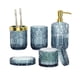 thumbnail image 1 of Juego de accesorios de baño Towoaafu Blue Glass, 5 piezas, 1 of 7