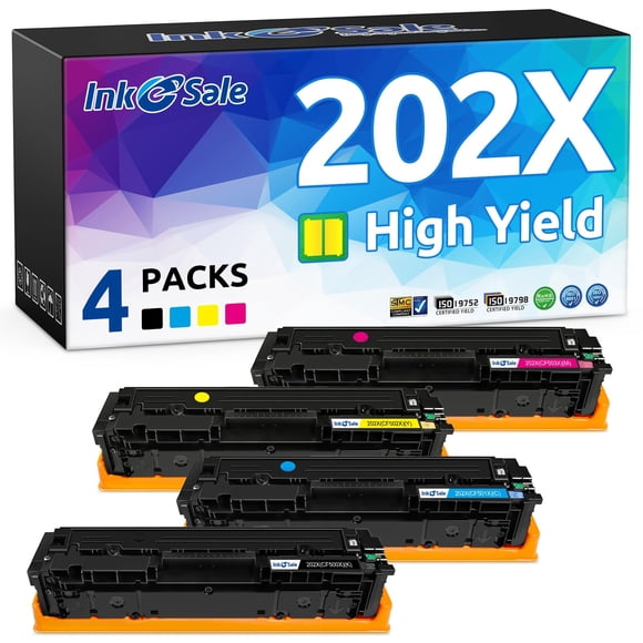 Cartucho de tóner HP 202A (paquete de 4) de alto rendimiento – INK E-SALE