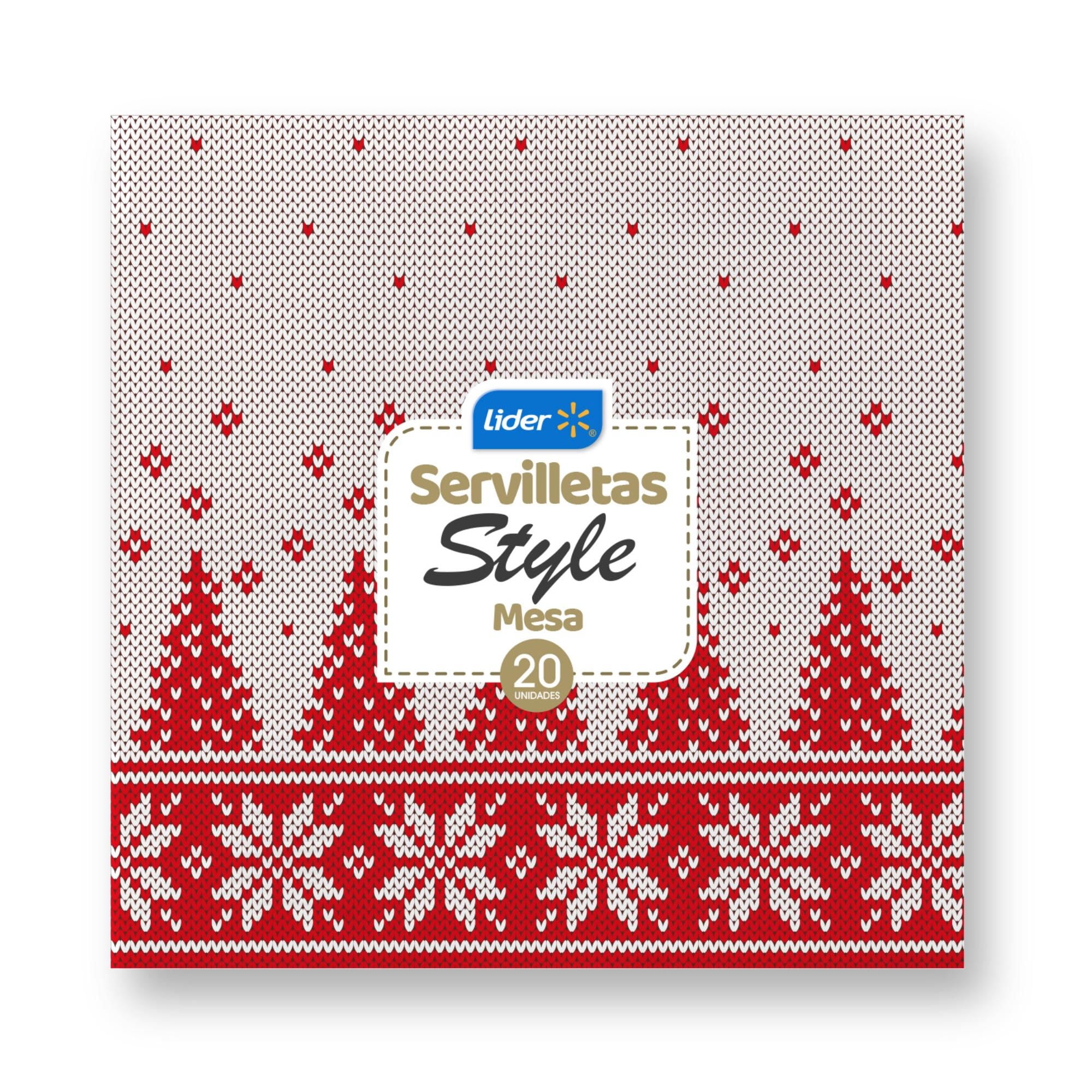 Servilletas Doble Hoja Navidad 33x33cm 20 Un Lider