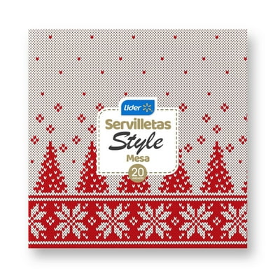 Servilleta Mesa Navidad 33X33 Cm 20 Un Lider