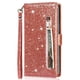 thumbnail image 3 of Funda para FOXDOCK Elegante funda iPhone 15 Pro Glitter con cremallera-Ideal para el uso diario, 3 of 5