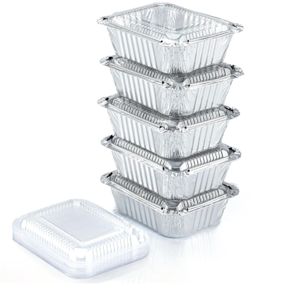 Recipientes de aluminio para alimentos Spare Essentials de aluminio, 1 kg (paquete de 55)