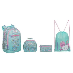 Pack Top Escolar Mujer (X4) Cat Print Menta Head