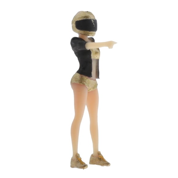 1:64 Scene Helmet Girl Scenario Model Set Para Ni?os Toy Group Black