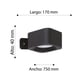 thumbnail image 2 of Aplique Pared Recargable USB Negro 5W Muraglie Eglo 74119, 2 of 7