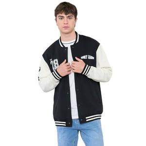 Polerón Hombre Bomber College Color Negro Corona