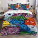 thumbnail image 1 of Bedding Set with Brightly Colored Cartoon Monster Illustrations, 1 of 5