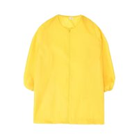 Bothyi - Delantal De Pintura Para Niños, Bata De Pintura Transpirable Con Cremallera Frontal Para Trabajo Hecho A Mano, Amarillo L