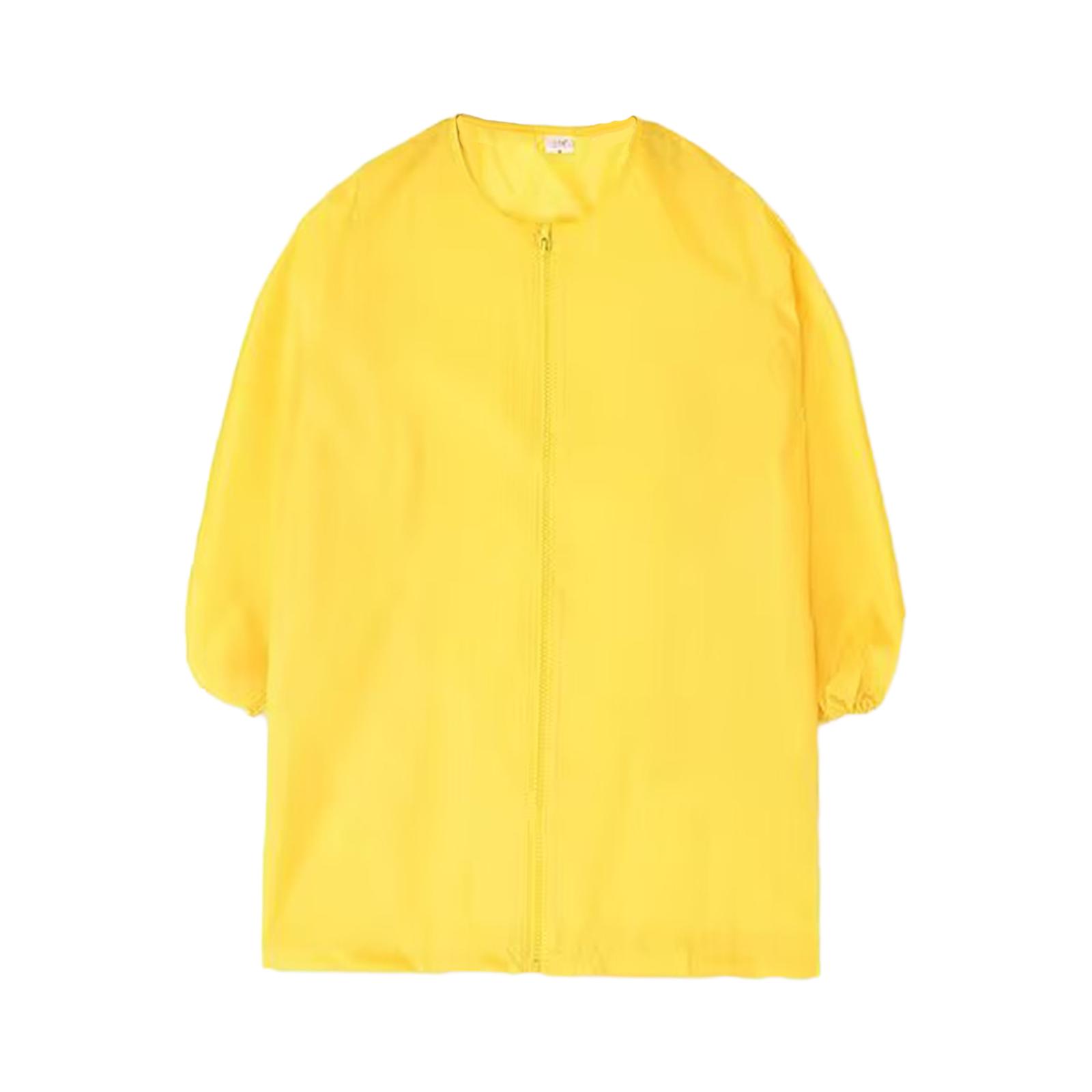 Bothyi - Delantal De Pintura Para Niños, Bata De Pintura Transpirable Con Cremallera Frontal Para Trabajo Hecho A Mano, Amarillo L