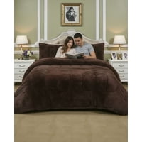 Myl Todo Hogar - Plumón Cubrecama 2 Plazas Sherpa Peludo Invierno Diseño Suave