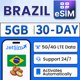 thumbnail image 1 of Plan de datos eSIM JETSIM para Brasil de 30 días con 5 GB, 1 of 7