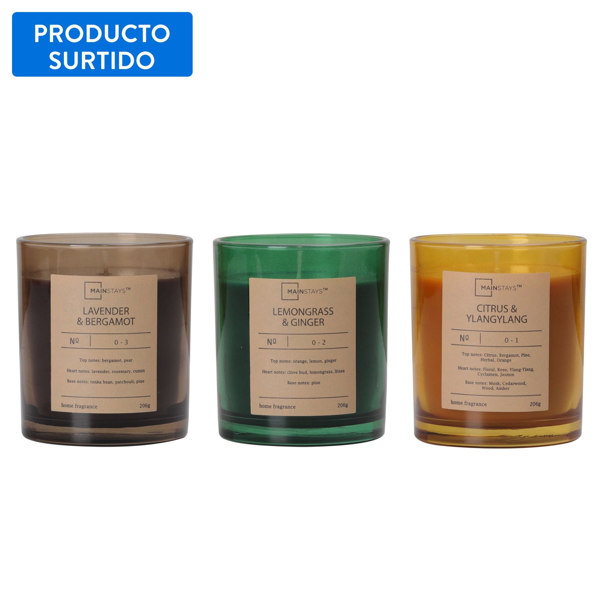 Mainstays - Vela Glossy 200g Fragancia Surtida , 1 Un