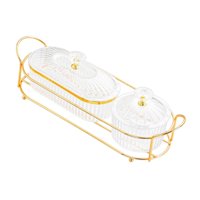 Bothyi - Bandeja De Frutos Secos Creativa Con Tapa Tarros De Especias Para Bodas, Vacaciones, Encimera, Transparente S