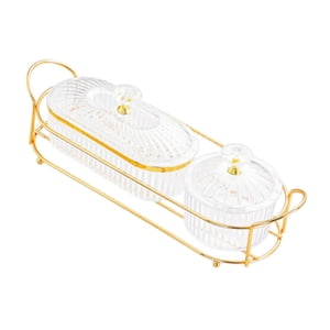 Bothyi - Bandeja De Frutos Secos Creativa Con Tapa Tarros De Especias Para Bodas, Vacaciones, Encimera, Transparente S