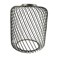 Magideal - Pantalla De Lámpara Colgante De Malla Metálica, Cubierta De Lámpara Colgante, Decoración Del Hogar, Pantalla De Alambre De Hierro Hueca Para Dormitori Cilindro Negro 150Cm