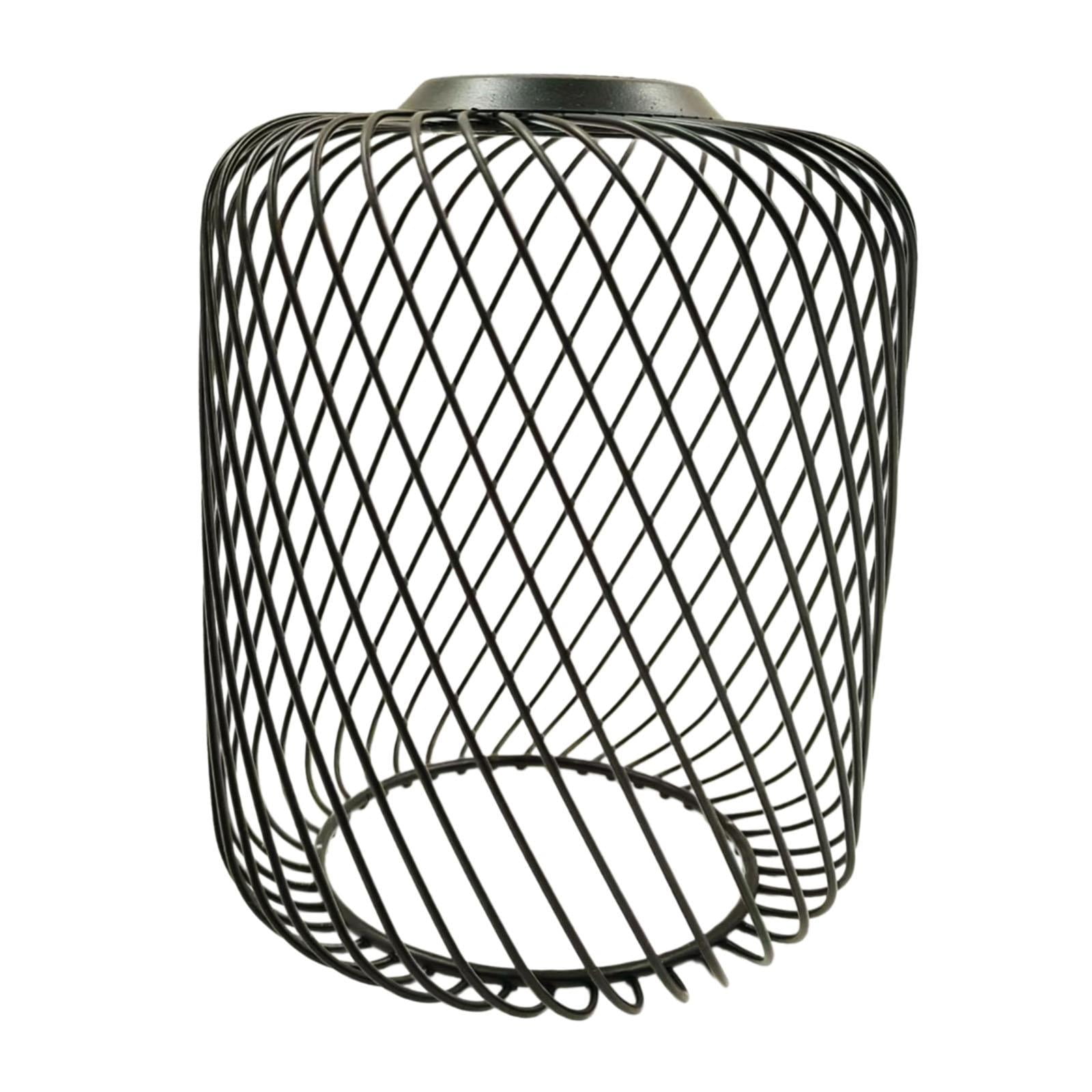 Magideal - Pantalla De Lámpara Colgante De Malla Metálica, Cubierta De Lámpara Colgante, Decoración Del Hogar, Pantalla De Alambre De Hierro Hueca Para Dormitori Cilindro Negro 150cm