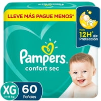 Pañales Desechables Confort Sec Xg 60 Un 60 Un Pampers