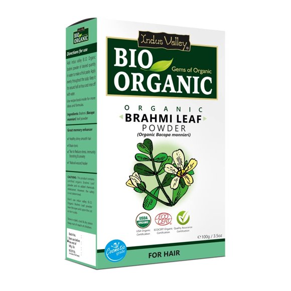 Polvo de Brahmi Orgánico Puro INDUS VALLEY 100 g