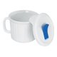 thumbnail image 2 of Taza para comidas CorningWare 595 ml, paquete de 4 con tapa azul ventilada, 2 of 4