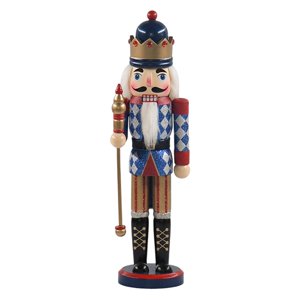 Magideal - Figura De Cascanueces De Madera, 38,1 Cm De Alto, Para Manualidades, Decoración Tradicional, Decoración Navideña, Adorno Para Cumpleaños, Festividades