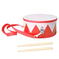 Magideal - Juego De Batería Para Niños De 8 Pulgadas, Tambor De Cintura, Educativo Sensorial, Tambor De Juguete De Madera De 8 Pulgadas, Instrumento De Percusión , Rojo