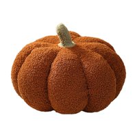 Magideal - Almohada De Calabaza De Halloween, Linda Almohada En Forma 3D, Regalo De Acción De Gracias, Almohada Suave Y Rellena Para Sofá, Cama, Decoración De Ha Marrón