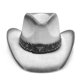 thumbnail image 2 of Sombrero YOUBADU Unisex de Talla Única con Degradado Blanco y Gris de Paja Estilo Vaquero, 2 of 6