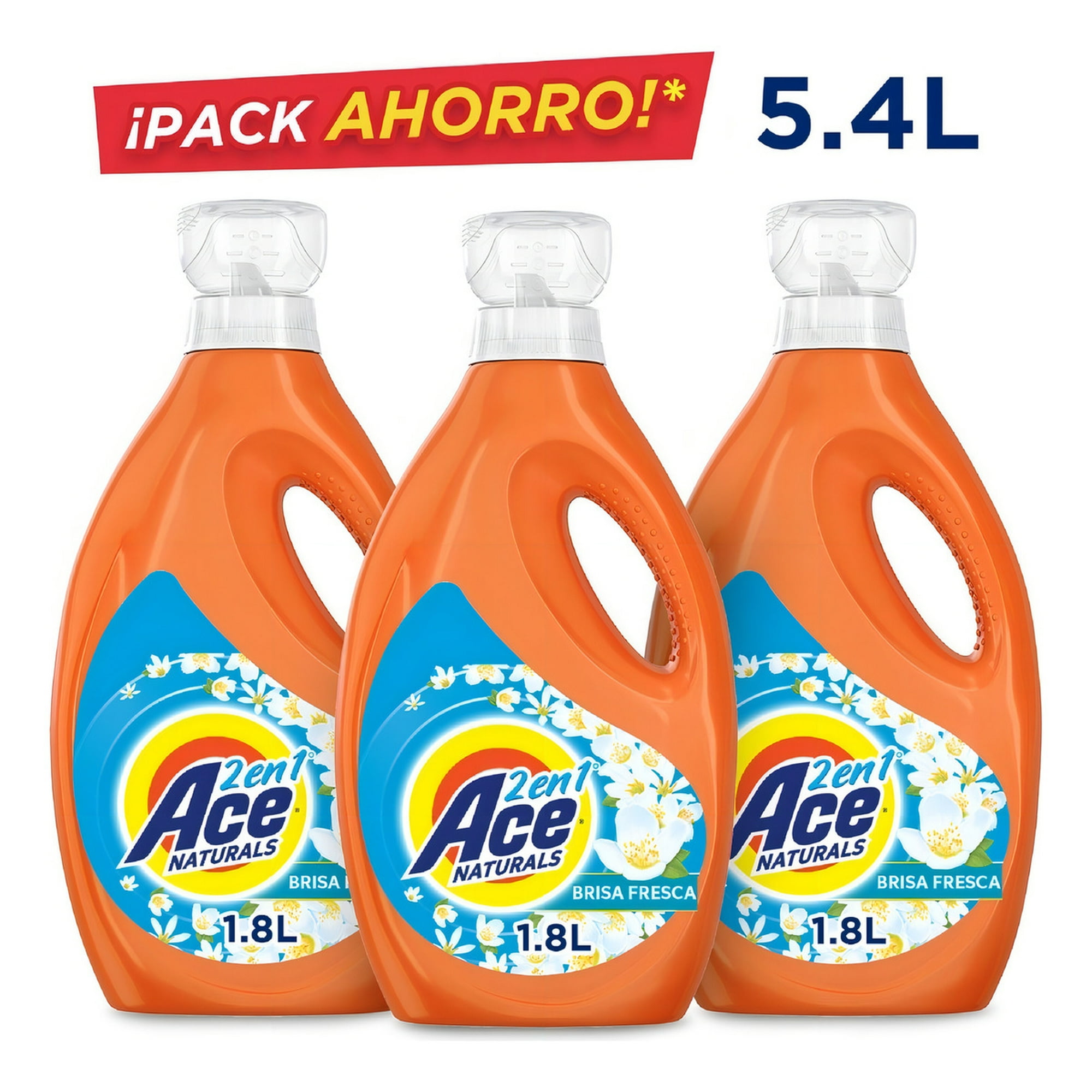 Pack x 3 Detergente Líquido Ace Naturals Brisa Fresca 1.8 L