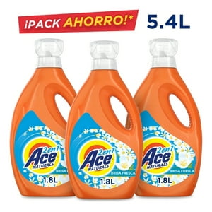 Pack X 3 Detergente Líquido Ace Naturals Brisa Fresca 1.8 L