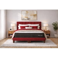 Ethan Desing - Cama 2 Plazas Completa | Base Europea + Colchón Excellense Plus 25Cm + Respaldo Tapizado