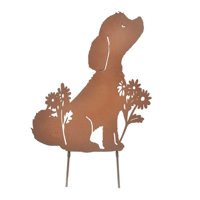 Magideal - Decoración De Jardín De Perro De Metal, Estaca Decorativa De Jardín, Adornos, Estatua De Decoración De Pared, Decoración De Patio De Perro, Decoración