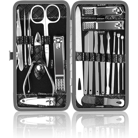 Set de Manicure OKOM 19 Piezas Acero Inoxidable Profesional
