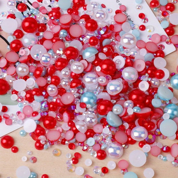 3200pcs Sparkling Rhinestone Pearl Beads for DIY Jewelry Making and Nail Art