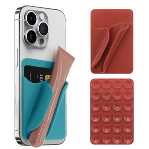 Genérico - Ventosa Tipo Silicona Labial Lip Glaze Funda Teléfono Móvil Soporte Teléfono Móvil Funda Protectora Soft Shell Funda Protectora Teléfono-Rojo