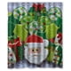 thumbnail image 1 of Bonita cortina de ducha de Papá Noel con ganchos, tamaño 60 x 72 pulgadas, 1 of 3
