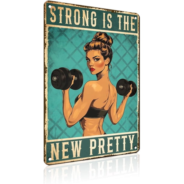 Letrero estaño metal gimnasio no dejas entrenar envejeces vintage arte pared hogar boxeo club 30x40cm