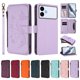 thumbnail image 3 of Funda Cartera Mariposa para [Samsung Galaxy S26 Edge] con Soporte y Cremallera Morado claro, 3 of 6