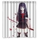 thumbnail image 1 of Cortina de ducha de baño con diseño de anime de chica encantadora con ganchos, tamaño 66 x 72 pulgadas, 1 of 3