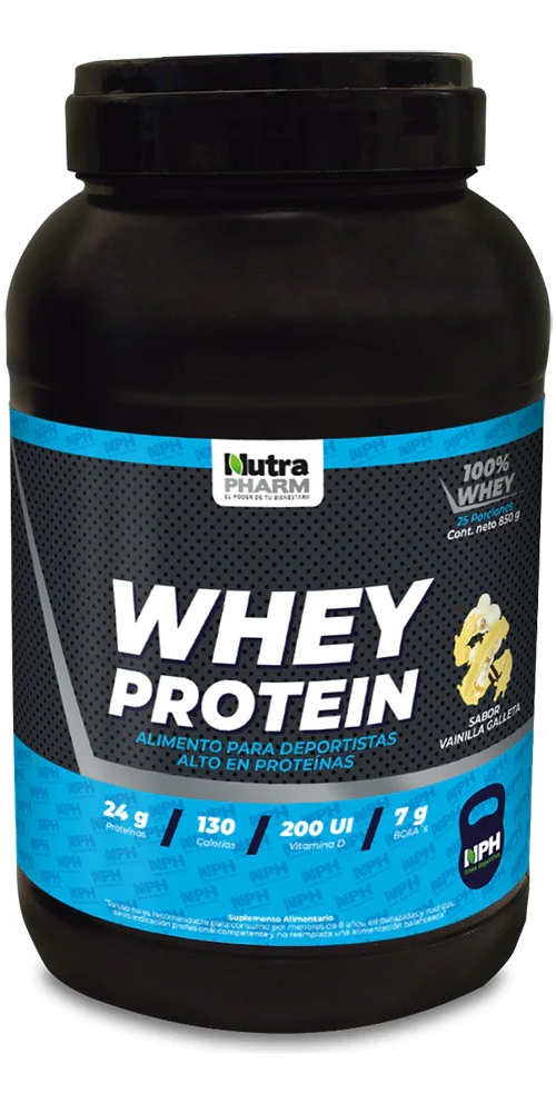 Nutrapharm - Whey Protein Vainilla 850 Gr (25 Porciones)