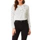 thumbnail image 1 of INSPIRE CHIC Blusa de Manga Larga con Cuello Volante para Mujer de Regreso a Clases Día de San Valentín L Blanco Negro-Puntos, 1 of 8