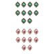 thumbnail image 3 of 20 Piezas Adornos Para álbum De Recortes Con Botón De Cuentas Traseras Planas Rosa Verde, 3 of 5