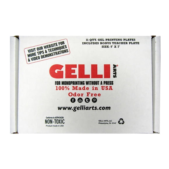 Placa de impresión Gelli Arts GL862622000321 paquete para clase 5 x 7 pulgadas