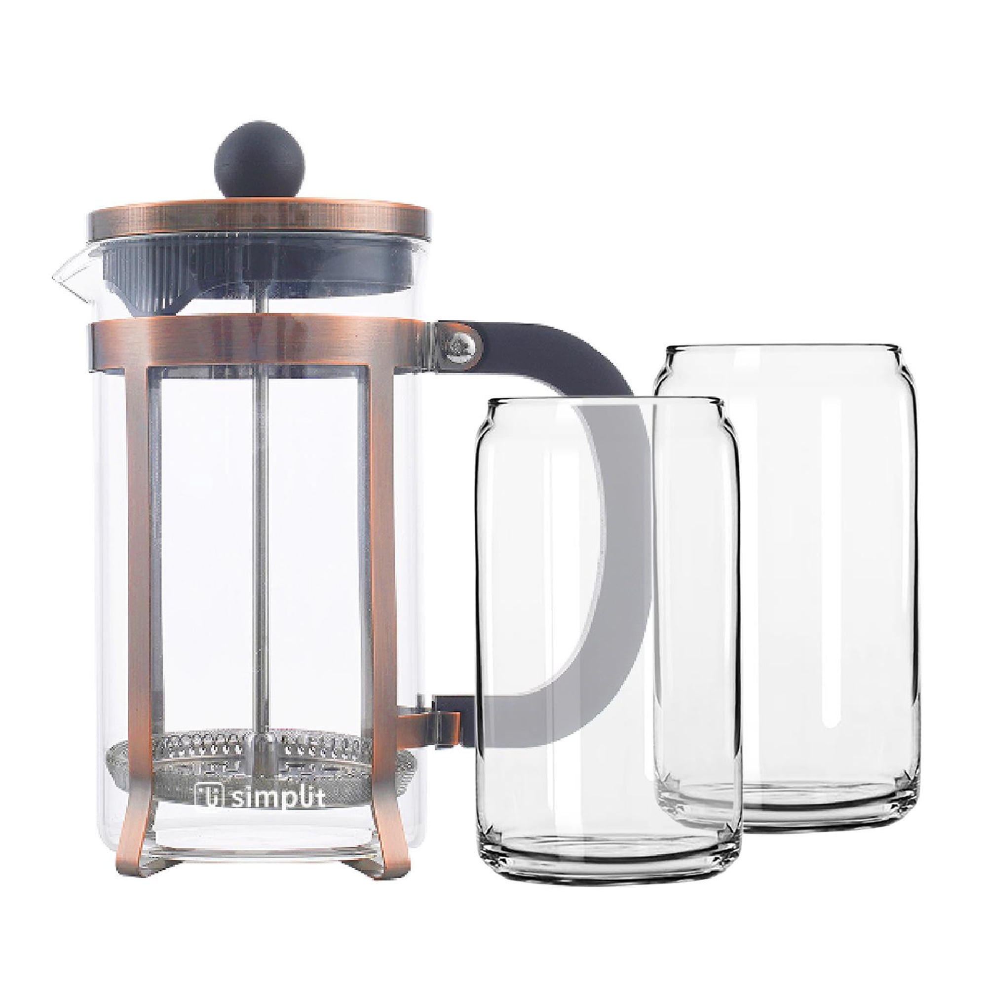 Pack Cafetera Francesa 600 Ml + Set 2 Vasos 550 Ml Simplit