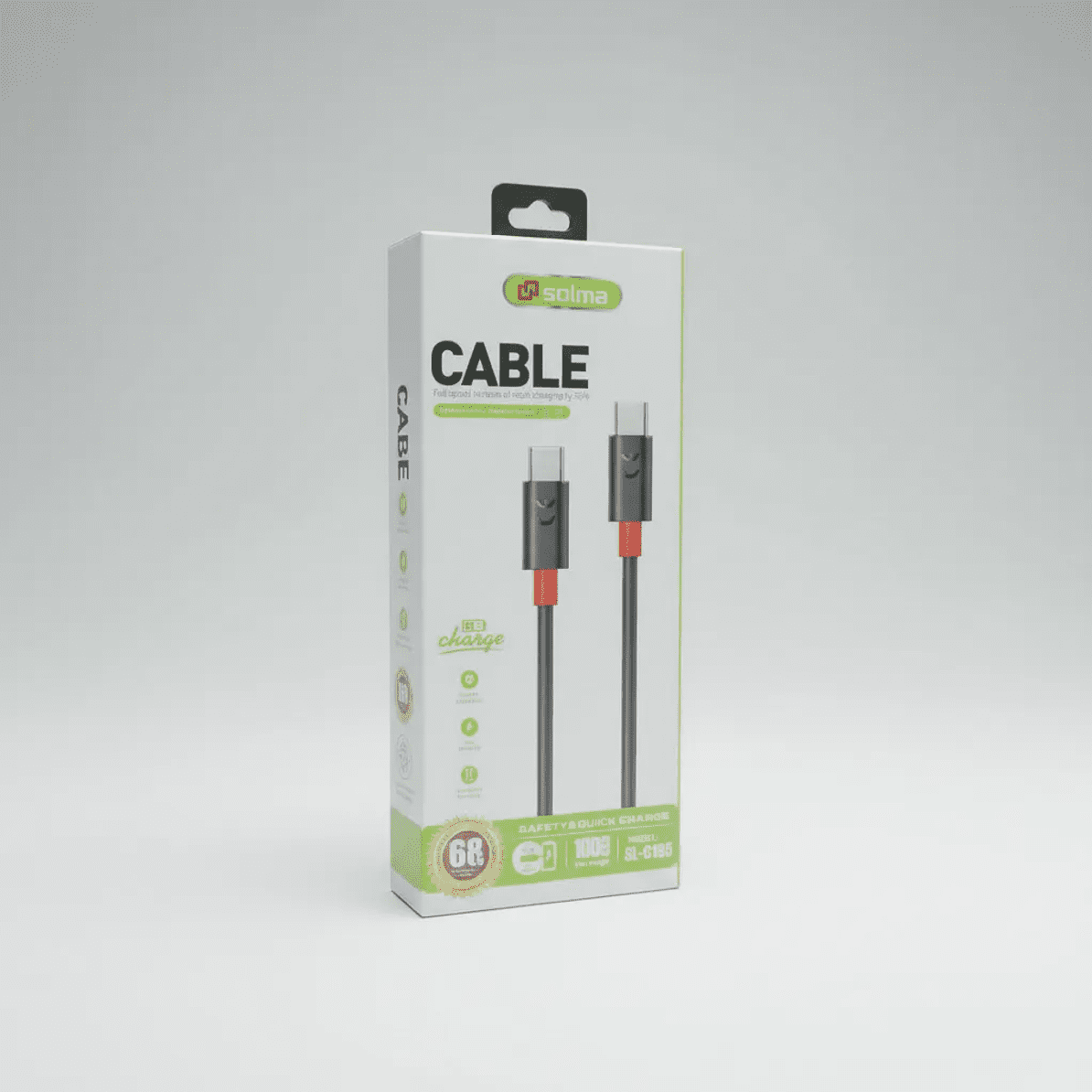 Cable Tipo C A Tipo C 1 Metro Modelo Sl-c195 Solma