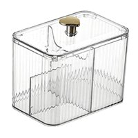 Ioensy - Organizador De Almacenamiento De Baño Para Recipiente De Almacenamiento De Herramientas De Maquillaje Para Encimera Transparente