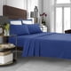thumbnail image 1 of Juego de sábanas de franela Tribeca Living Twin XL, color azul oscuro, 1 of 1