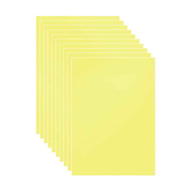 10x Láminas de PVC, Película Rígida, Tamaño A4, 8,3x11,7 Pulgadas, Plantilla DIY, Hoja de Arte Multiusos para Proyectos de Decoración Y Fabricación de Amarillo