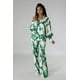 thumbnail image 1 of Conjunto de Dos Piezas de Pantalón de Cintura Alta Verde M, 1 of 5