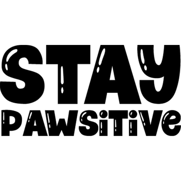 Sticker Stay Pawsitive Cat & Dog Lovers Auto Camioneta